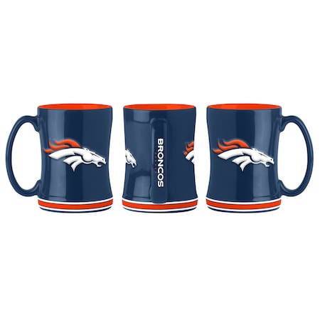 Logo Brands Denver Broncos 14oz Relief Mug 610-C14RM